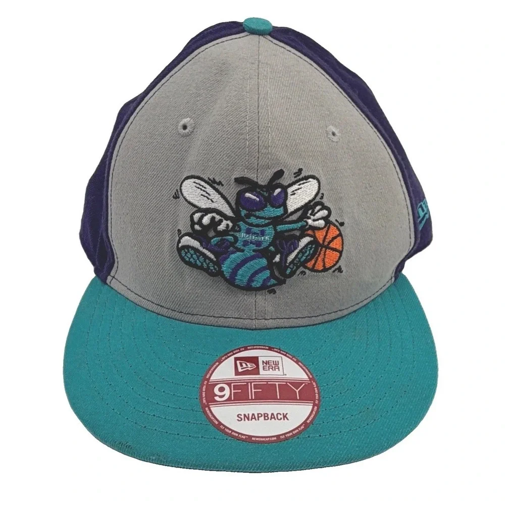 Charlotte Hornets New Era Hat Men OS Purple Hardwood Classics Snapback Cap Flaws